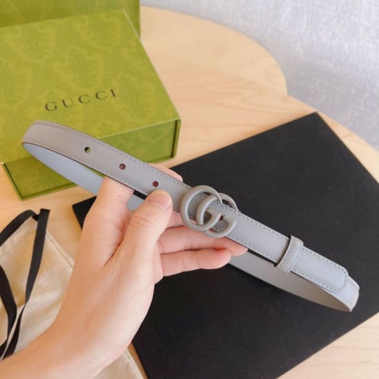 Replica Cintura Gucci GG Marmont sottile 2cm 414516 Grigio
