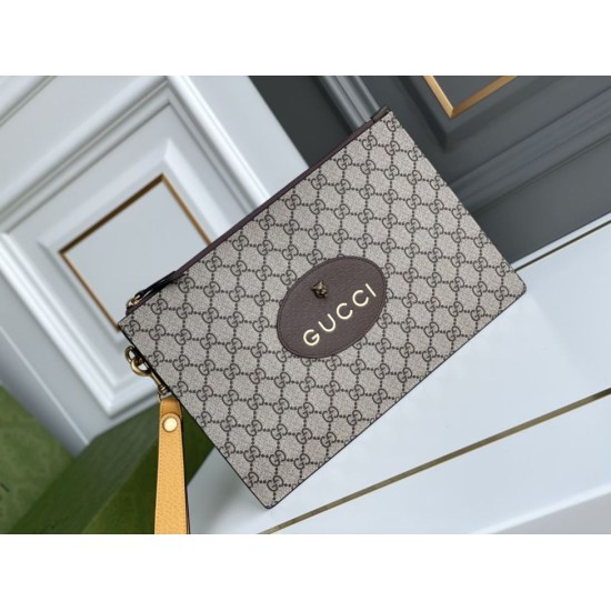 Replica Pochette Gucci Neo Vintage GG Supreme 473956 Marrone