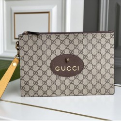 Replica Pochette Gucci Neo Vintage GG Supreme 473956 Marrone