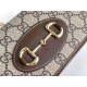 Replica Portafoglio Gucci Horsebit 1955 con catena 621892 Caffè