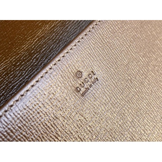 Replica Portafoglio Gucci Horsebit 1955 con catena 621892 Caffè