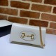 Replica Portafoglio Gucci Horsebit 1955 con catena 621892 Bianco