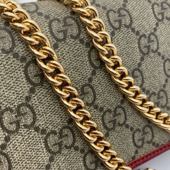 Replica Portafoglio Gucci Horsebit 1955 con catena 621892 Rosso
