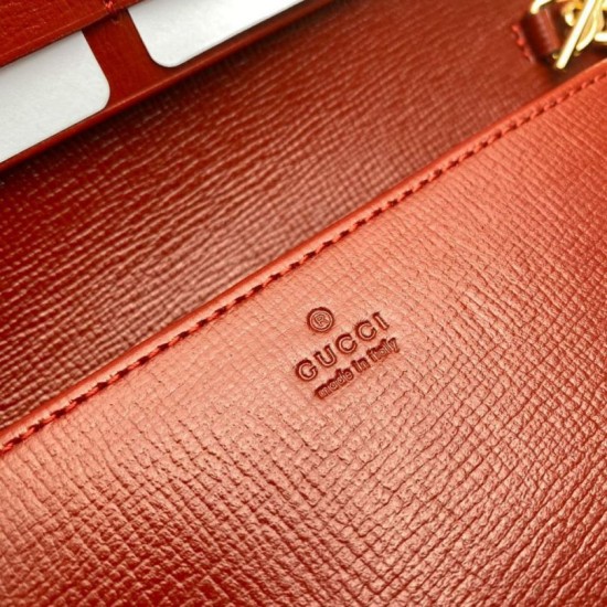 Replica Portafoglio Gucci Horsebit 1955 con catena 621892 Rosso