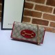 Replica Portafoglio Gucci Horsebit 1955 con catena 621892 Rosso
