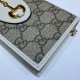 Replica Portafoglio Gucci Horsebit 1955 con catena 621892 Marrone / Bianco