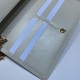 Replica Portafoglio Gucci Horsebit 1955 con catena 621892 Marrone / Bianco