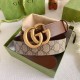 Replica Cintura Gucci GG con fibbia Doppia G 625839 Marrone