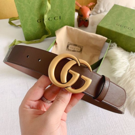 Replica Cintura Gucci GG con fibbia Doppia G 625839 Marrone