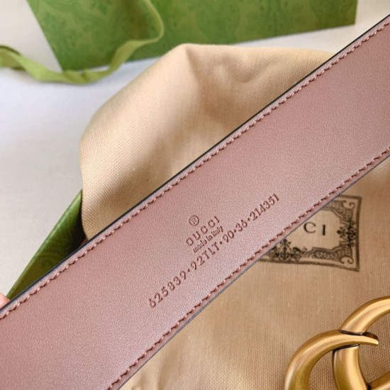 Replica Cintura Gucci GG con fibbia Doppia G 625839 Marrone