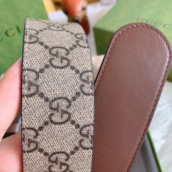 Replica Cintura Gucci GG con fibbia Doppia G 625839 Marrone