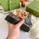 Replica Cintura Gucci GG con fibbia Doppia G 625839 Nera