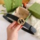 Replica Cintura Gucci GG con fibbia Doppia G 625839 Nera