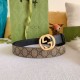 Replica Cintura Gucci GG con fibbia Doppia G 625839 Nera