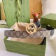 Replica Cintura Gucci GG con fibbia Doppia G 625839 Nera