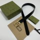 Replica Gucci Cintura reversibile con fibbia G Square 626974 Black Gold