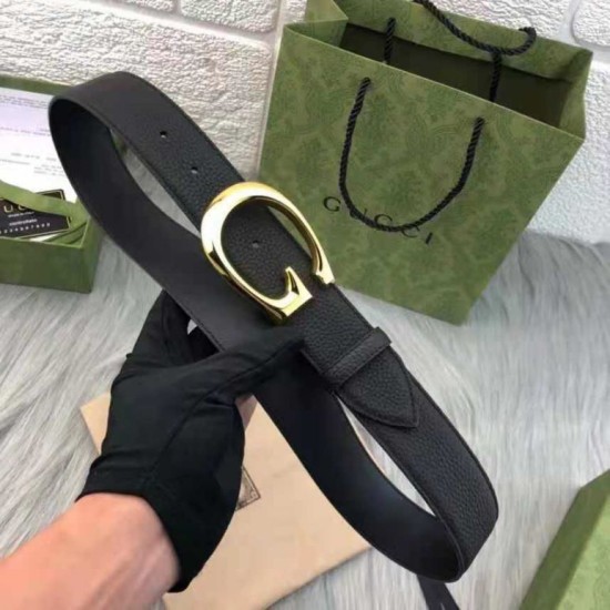 Replica Gucci Cintura sottile con fibbia G 655566 Nero