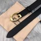Replica Gucci Cintura sottile con fibbia G 655566 Nero