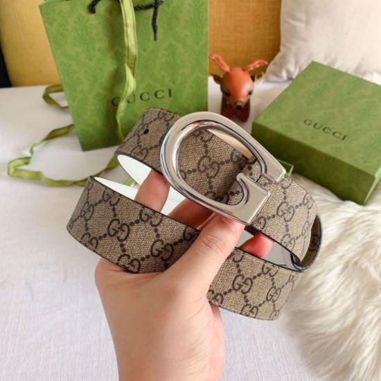 Replica Cintura reversibile Gucci GG Marmont 655566 Marrone