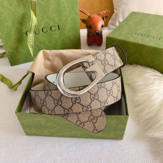 Replica Cintura reversibile Gucci GG Marmont 655566 Marrone