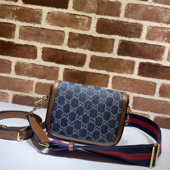 Replica Gucci Horsebit 1955 Mini Borsa 658574 Blu