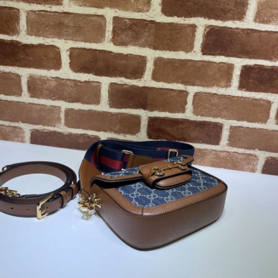 Replica Gucci Horsebit 1955 Mini Borsa 658574 Blu