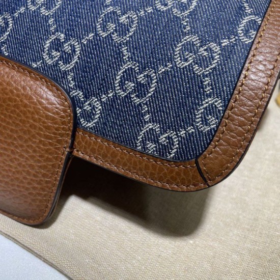 Replica Gucci Horsebit 1955 Mini Borsa 658574 Blu