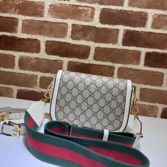 Replica Gucci Horsebit 1955 Mini Borsa 658574 Bianco