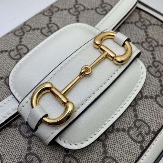 Replica Gucci Horsebit 1955 Mini Borsa 658574 Bianco