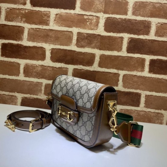 Replica Gucci Horsebit 1955 Mini Borsa 658574 Marrone