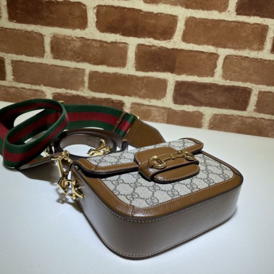 Replica Gucci Horsebit 1955 Mini Borsa 658574 Marrone