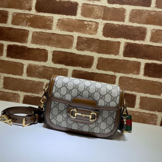 Replica Gucci Horsebit 1955 Mini Borsa 658574 Marrone