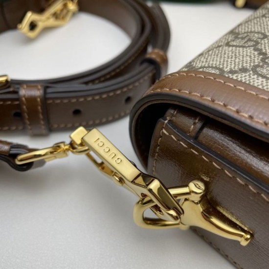 Replica Gucci Horsebit 1955 Mini Borsa 658574 Marrone