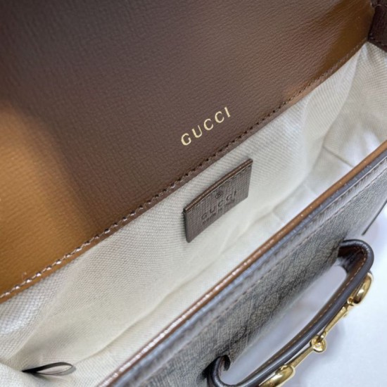 Replica Gucci Horsebit 1955 Mini Borsa 658574 Marrone