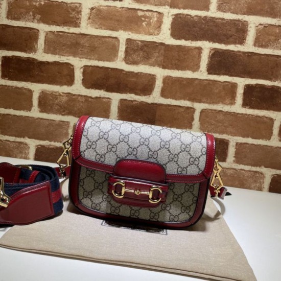 Replica Gucci Horsebit 1955 Mini Borsa 658574 Rossa