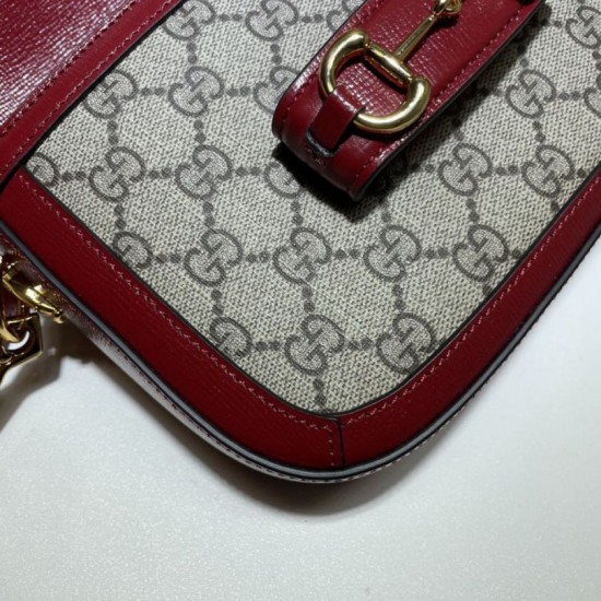 Replica Gucci Horsebit 1955 Mini Borsa 658574 Rossa