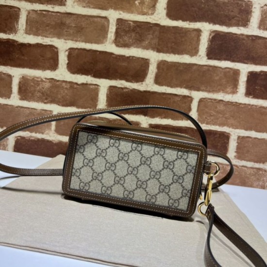 Replica Gucci Borsa Mini con Interlocking G 671674 Marrone