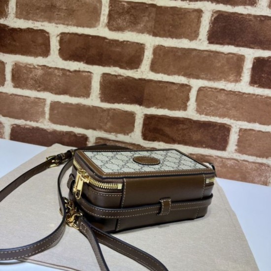 Replica Gucci Borsa Mini con Interlocking G 671674 Marrone