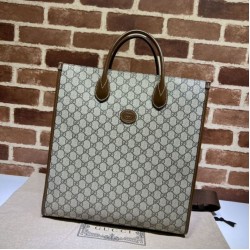 Replica Gucci Borsa media con Interlocking G 674155 Marrone