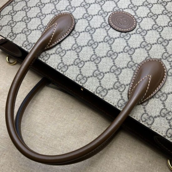 Replica Gucci Borsa media con Interlocking G 674155 Marrone