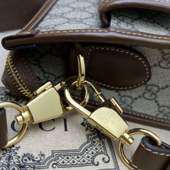 Replica Borsa Gucci Messenger con Interlocking G 674164 Marrone