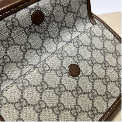 Replica Borsa Gucci Messenger con Interlocking G 674164 Marrone