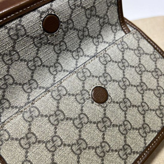 Replica Borsa Gucci Messenger con Interlocking G 674164 Marrone