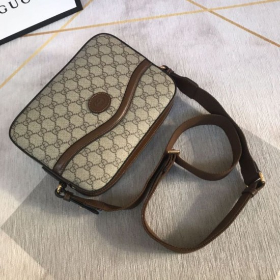 Replica Borsa Gucci Messenger con Interlocking G 675891 Marrone