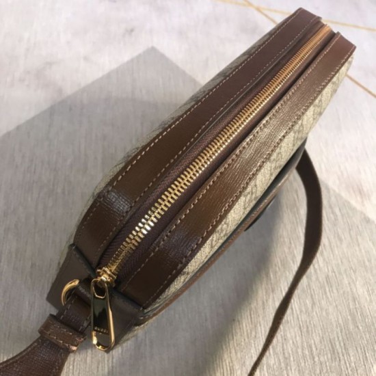 Replica Borsa Gucci Messenger con Interlocking G 675891 Marrone