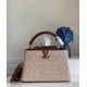 Replica Borsa Louis Vuitton Capucines MM In Rafia Intrecciata M57649
