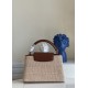 Replica Borsa Louis Vuitton Capucines MM In Rafia Intrecciata M57649