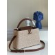 Replica Borsa Louis Vuitton Capucines MM In Rafia Intrecciata M57649