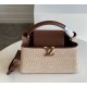 Replica Borsa Louis Vuitton Capucines MM In Rafia Intrecciata M57649