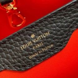 Replica Borsa Louis Vuitton Capucines MM In Pelle Nera M59020